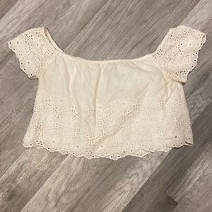 White cropped Charlotte Russe top